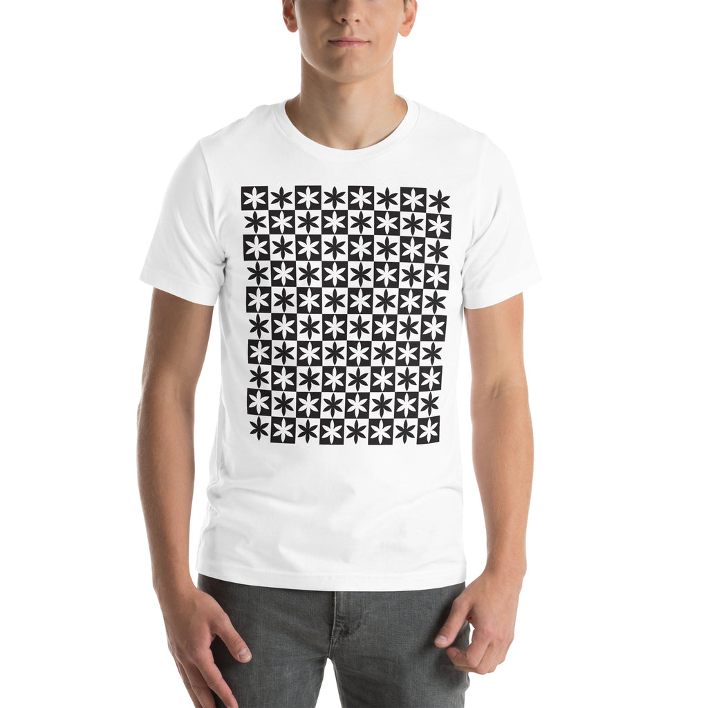 2-Tone Flower Check Tee